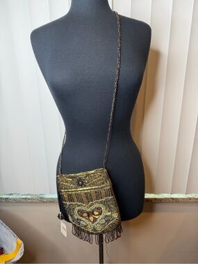 Cocoon House Vintage BEADED VICTORIAN Purse Renaissance Retro Drawstring Gothic